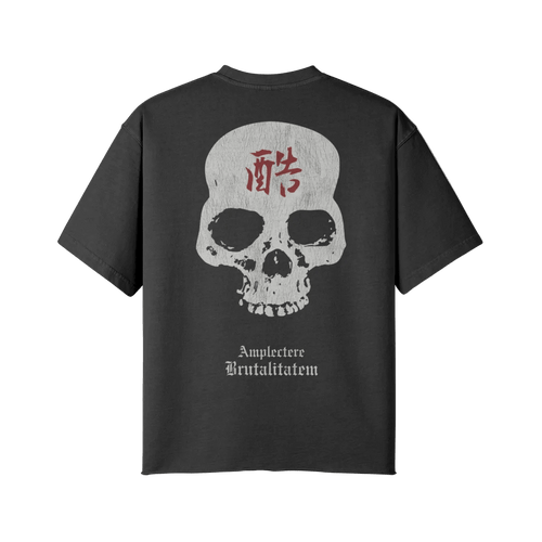 Amplectere Brutalitatem | Oversized Raw Hem Heavyweight Tee - Pajer Hockey