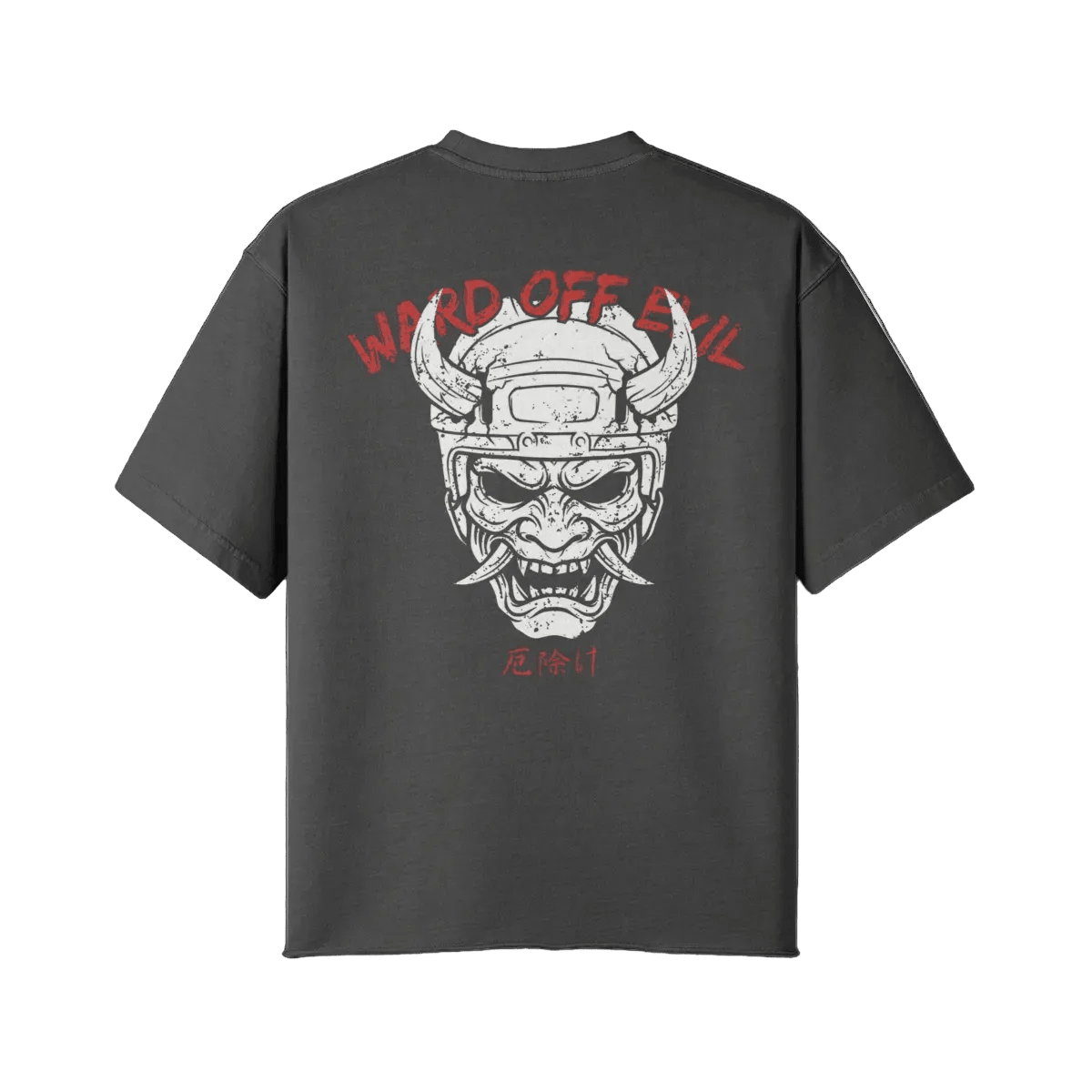 Ward Off Evil | Oversized Raw Hem Heavyweight Tee - Pajer Hockey